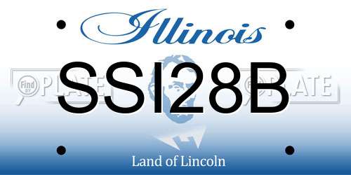 SSI28B Illinois License Plate