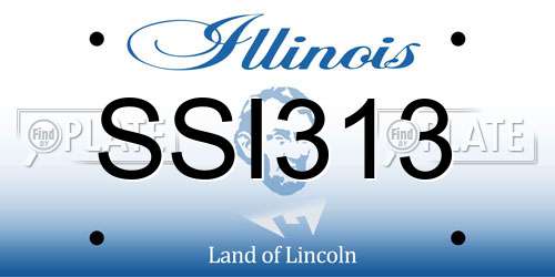 SSI313 Illinois License Plate