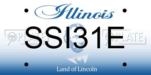 SSI31E Illinois License Plate