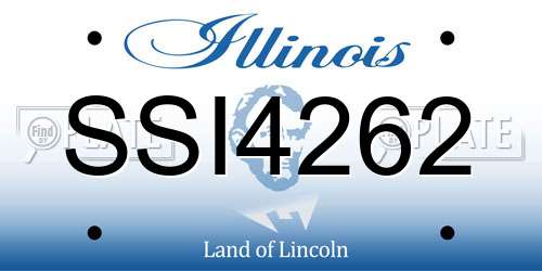 SSI4262 Illinois License Plate