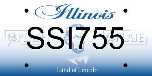 SSI755 Illinois License Plate