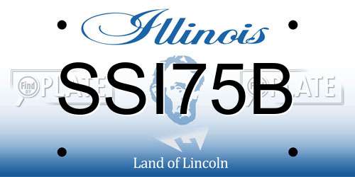 SSI75B Illinois License Plate
