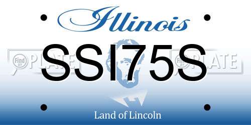 SSI75S Illinois License Plate