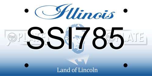 SSI785 Illinois License Plate