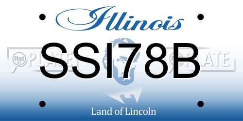 SSI78B Illinois License Plate