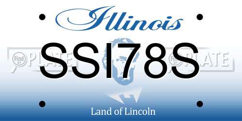 SSI78S Illinois License Plate