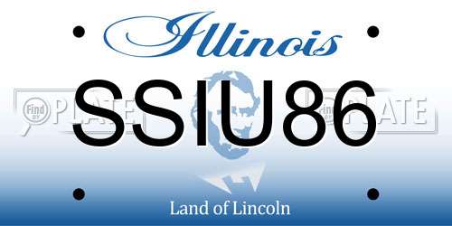 SSIU86 Illinois License Plate