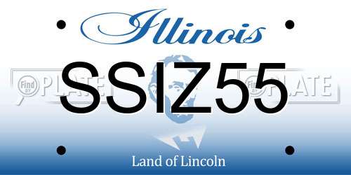 SSIZ55 Illinois License Plate
