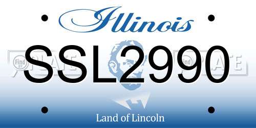 SSL2990 Illinois License Plate
