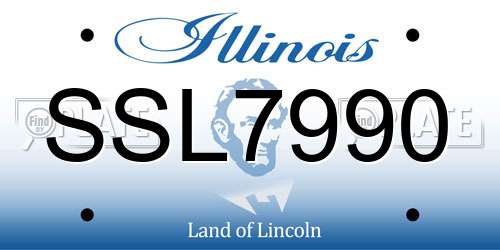 SSL7990 Illinois License Plate