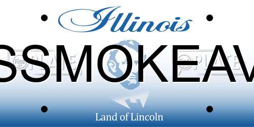 SSMOKEAV Illinois License Plate