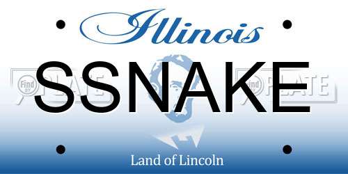 SSNAKE Illinois License Plate