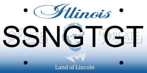 SSNGTGT Illinois License Plate
