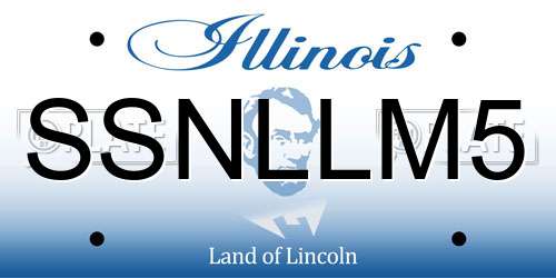 SSNLLM5 Illinois License Plate