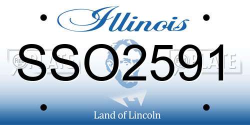 SSO2591 Illinois License Plate