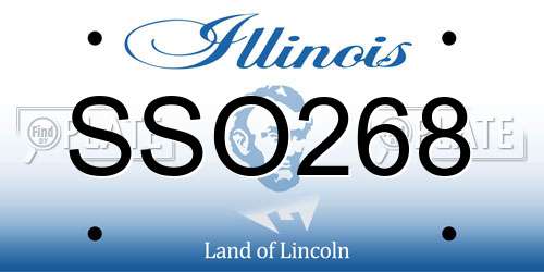 SSO268 Illinois License Plate