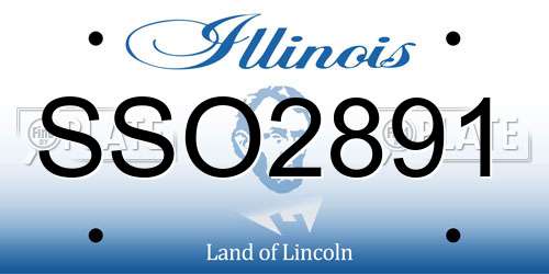 SSO2891 Illinois License Plate