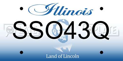 SSO43Q Illinois License Plate