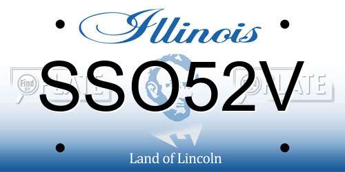SSO52V Illinois License Plate