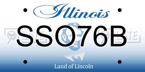 SSO76B Illinois License Plate