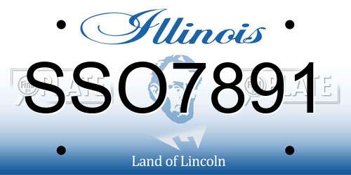 SSO7891 Illinois License Plate