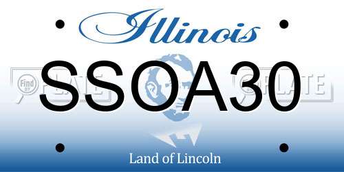 SSOA30 Illinois License Plate