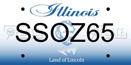 SSOZ65 Illinois License Plate
