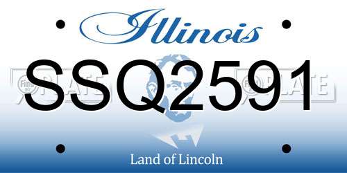 SSQ2591 Illinois License Plate
