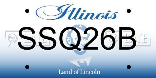 SSQ26B Illinois License Plate