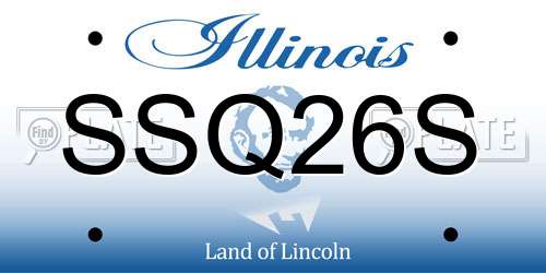 SSQ26S Illinois License Plate