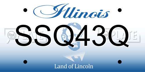 SSQ43Q Illinois License Plate