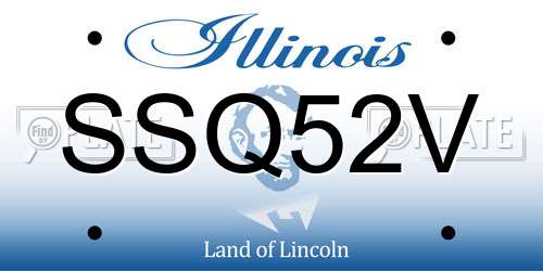 SSQ52V Illinois License Plate
