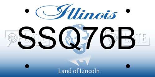SSQ76B Illinois License Plate