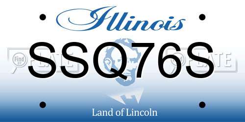 SSQ76S Illinois License Plate
