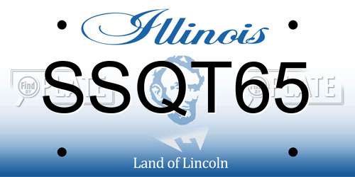 SSQT65 Illinois License Plate