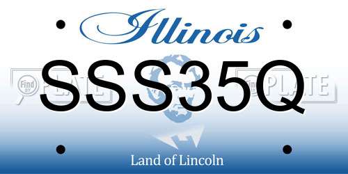 SSS35Q Illinois License Plate
