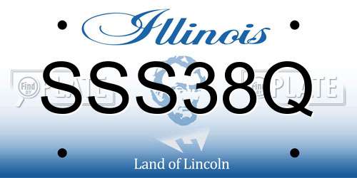 SSS38Q Illinois License Plate