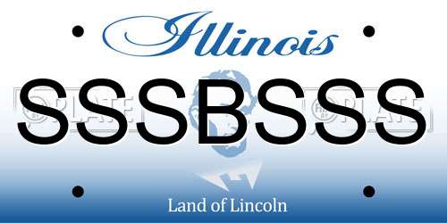 SSSBSSS Illinois License Plate