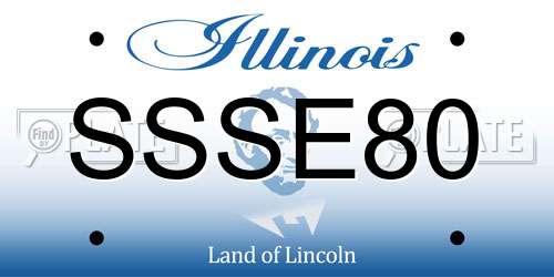 SSSE80 Illinois License Plate