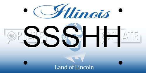 SSSHH Illinois License Plate