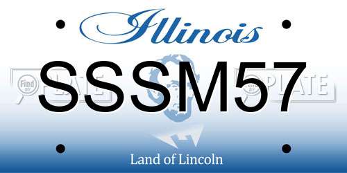 SSSM57 Illinois License Plate