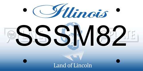 SSSM82 Illinois License Plate