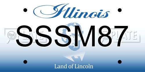 SSSM87 Illinois License Plate