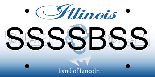 SSSSBSS Illinois License Plate