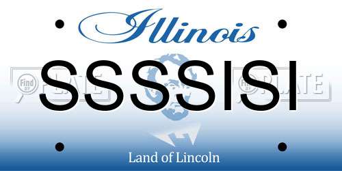 SSSSISI Illinois License Plate