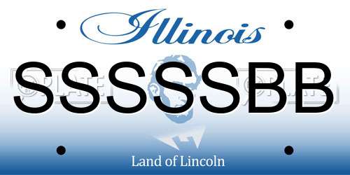 SSSSSBB Illinois License Plate