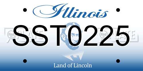 SST0225 Illinois License Plate