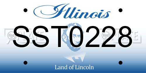 SST0228 Illinois License Plate