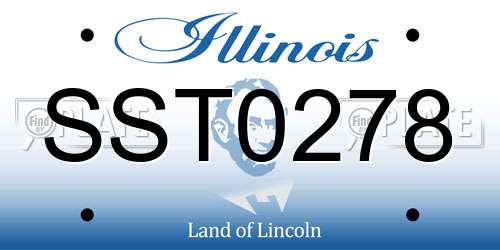 SST0278 Illinois License Plate