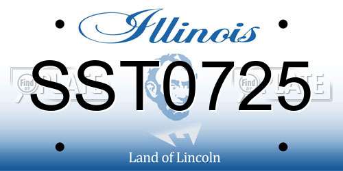 SST0725 Illinois License Plate